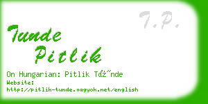 tunde pitlik business card